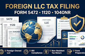file your US tax return, foreign owned llc tax form 5472, 1120 and 1040 nr
