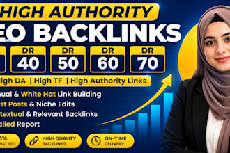 build high DR SEO backlinks DR 30 to 70
