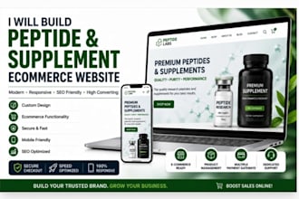 build a peptide and supplement ecommerce website