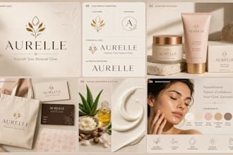 design brand style guide, logo design, full branding kit with brandbook