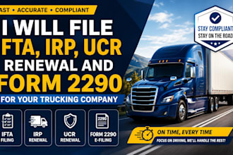 file ifta, irp, ucr renewal and form 2290 for your trucking compliance company