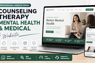 design counseling therapy mental health and medical website
