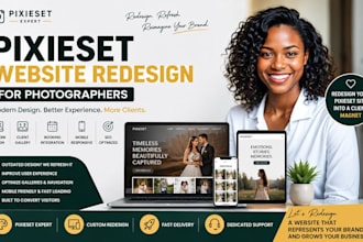 redesign your pixieset website for a modern photograpy brand