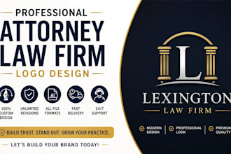 design modern professional law firm, lawyer, attorney and legal logo
