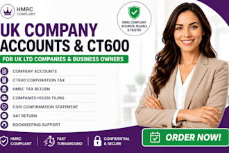file uk ltd company accounts, cs01, corporation tax ct600 and hmrc tax returns