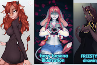 draw furry art fursona design nsfw, sfw character anime furry art hybrid fursona