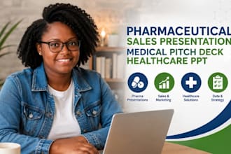 design pharmaceutical sales presentation, medical pitch deck, healthcare PPT