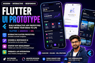 create a modern flutter app prototype for your idea