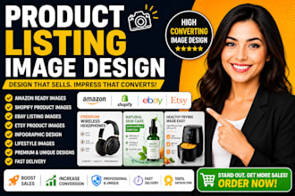 design product listing images for amazon shopify etsy ebay product image design