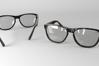 do realistic 3d eyewear sunglasses optical glasses cad model for manufacturing
