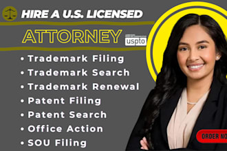 be your US licensed trademark and patent attorney with the uspto