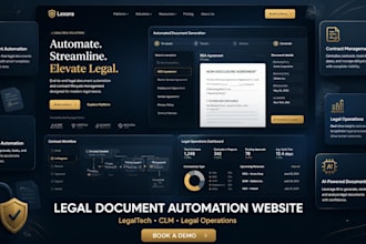 build legal document automation website for law firms and legal ops brands