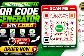 design professional dynamic qr code generator with logo in 1 hours