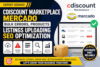 do cdiscount marketplace mercado bulk errors products listings uploading SEO