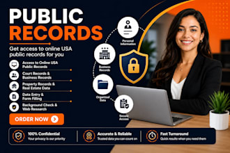 manually create USA public records accounts and do data entry