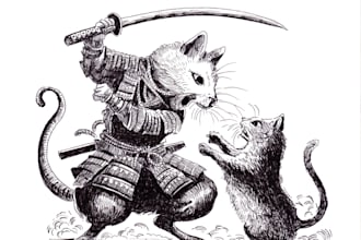 draw detailed pen and ink illustrations for your story