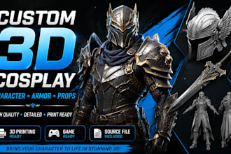 create a custom 3d cosplay character, 3d cosplay design 3d cosplay ceation