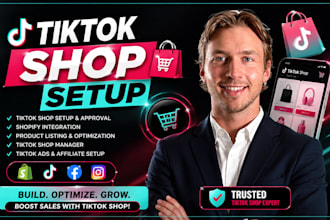 setup tiktok shop, tiktok shop manager, shopify integration and listing