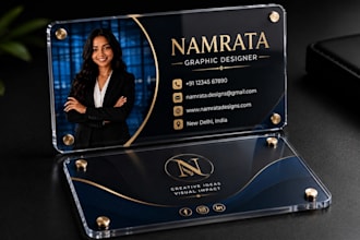 design premium business cards with acrylic and qr code designs