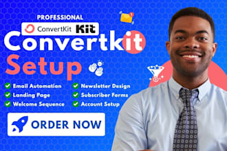 setup convertkit newsletter kit email sequence kit landing page kit automation