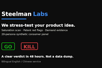 stress test your product idea and deliver a clear go or kill verdict