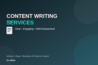 do content writing , article writing , social media etc