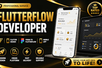 flutter design app flutter flow UI mobile app developer figma to flutterflow