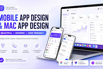 do app ui, mac app design ui ux design and developed