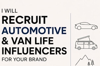recruit automotive and van life influencers for your brand