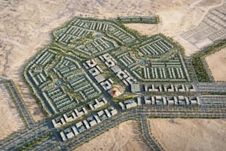 design luxury 3d residential community urban masterplan landscape estate render