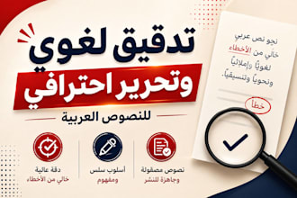 proofread and edit your arabic text professionally