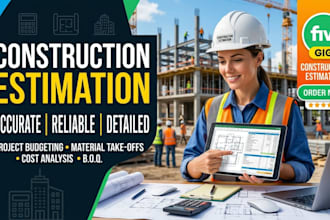 do quantity takeoff, material takeoff and estimation as quantity surveyor
