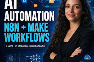 build ai automation workflows using n8n, make and ai agents