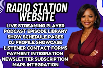 design radio station website podcast website dj website music site artist site