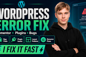 fix wordpress errors and elementor issues