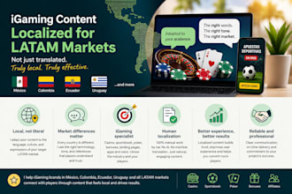 translate and localize SEO igaming content for latam