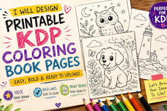illustrate your children books based on real people and photos for KDP or esty