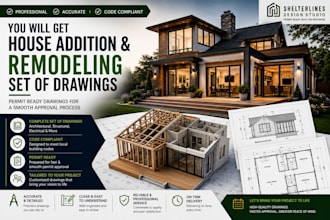 do city permit drawing for new homes, renovation, home addition and remodeling
