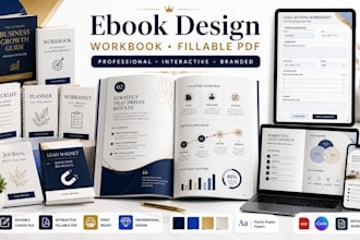 design lead magnet ebook workbook and interactive PDF for business