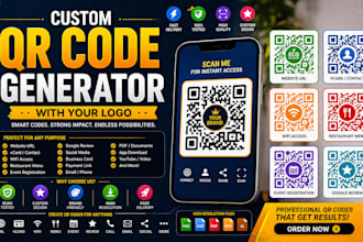 create custom qr code generator with logo for events vcard URL wifi menu qr code