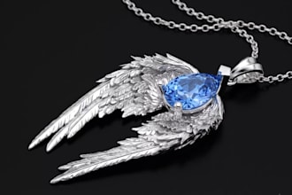 create custom 3d jewelry cad design, 3d ring for manufacturing and 3d printing
