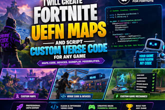 create fortnite uefn maps and script custom verse code for any game