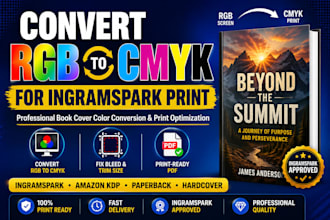 convert rgb book cover to cmyk for ingramspark print