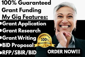 grant writing bid proposal writing, grant research and application business plan