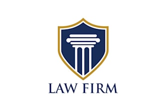 logo for legal, lawyer, attorney and law firm with copyrights