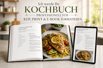 ihr kochbuch professionell fur KDP, print, ebook formatieren