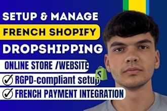 do custom french shopify dropshipping website, online store, shopify translation