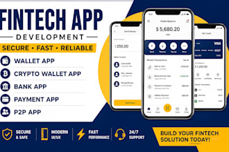 develop your fintech app, wallet app, online payment app, p2p app, loan app