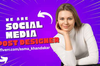design eye catching social media post ads and banners