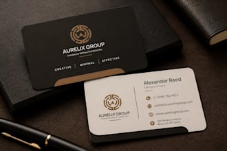 design modern minimal business card and visiting card